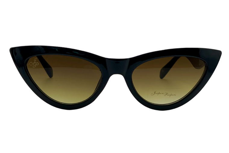 BLACK CAT EYE WITH BROWN LENSES