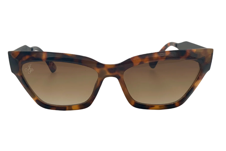 TORT CATEYE FRAME WITH BROWN LENSES