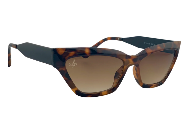 TORT CATEYE FRAME WITH BROWN LENSES