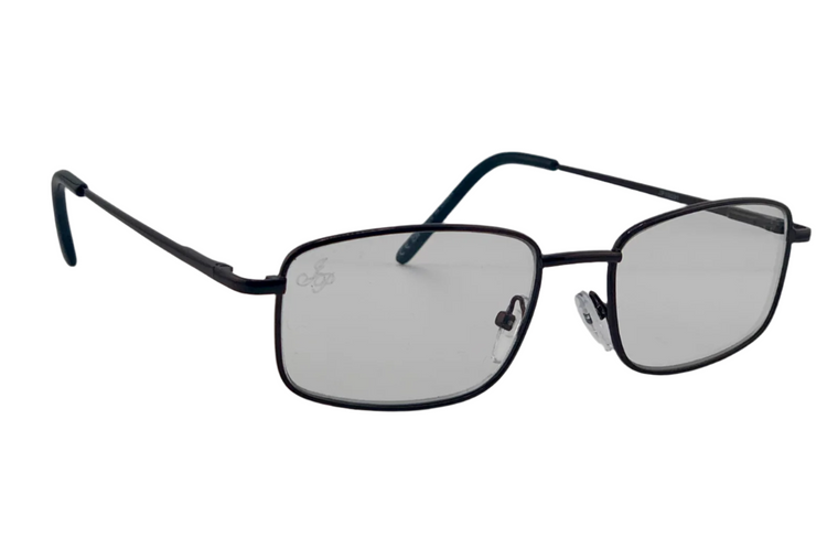 BLACK RECTANGLE FRAMES WITH CLEAR BLUE LIGHT LENSES
