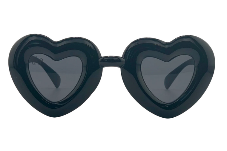 BLACK HEART FRAME WITH GREY LENSES