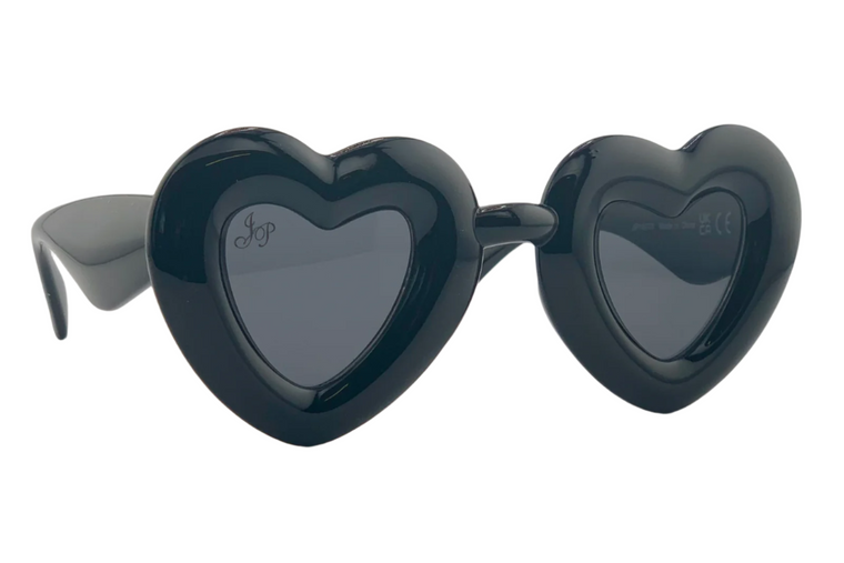 BLACK HEART FRAME WITH GREY LENSES
