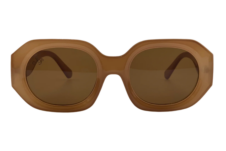 BROWN ROUND FRAME WITH BROWN LENSES