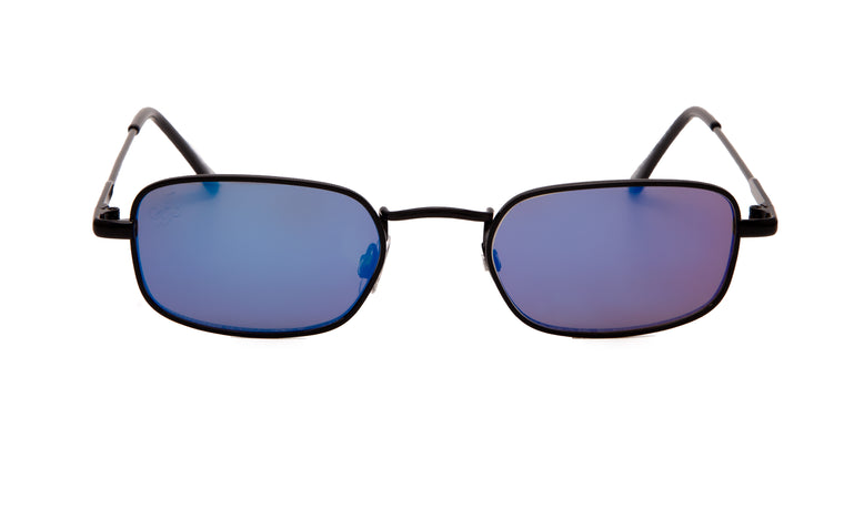 BLACK METAL RECTANGLE STYLE WITH BLUE MIRROR LENSES