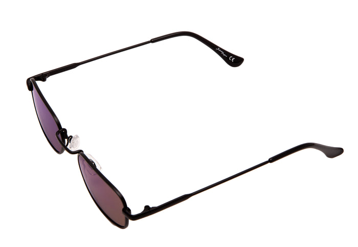 BLACK METAL RECTANGLE STYLE WITH BLUE MIRROR LENSES