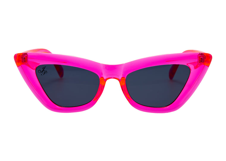 PINK CAT EYE FRAME WITH SMOKE LENSES