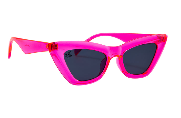 PINK CAT EYE FRAME WITH SMOKE LENSES