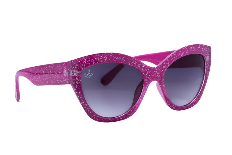 PINK GLITTER CAT EYE FRAME WITH SMOKE LENSES