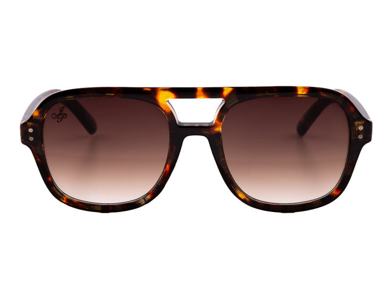 TORT AVIATOR FRAME WITH BROWN GRAD LENSES