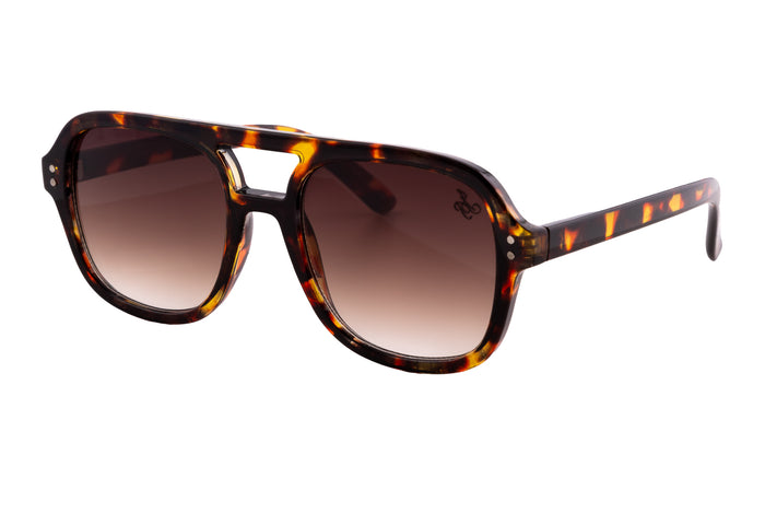 TORT AVIATOR FRAME WITH BROWN GRAD LENSES