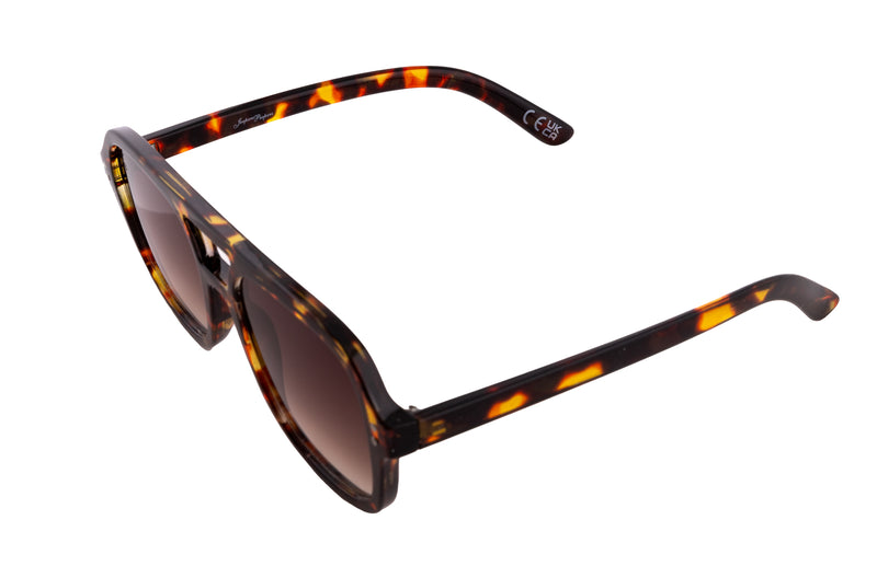TORT AVIATOR FRAME WITH BROWN GRAD LENSES