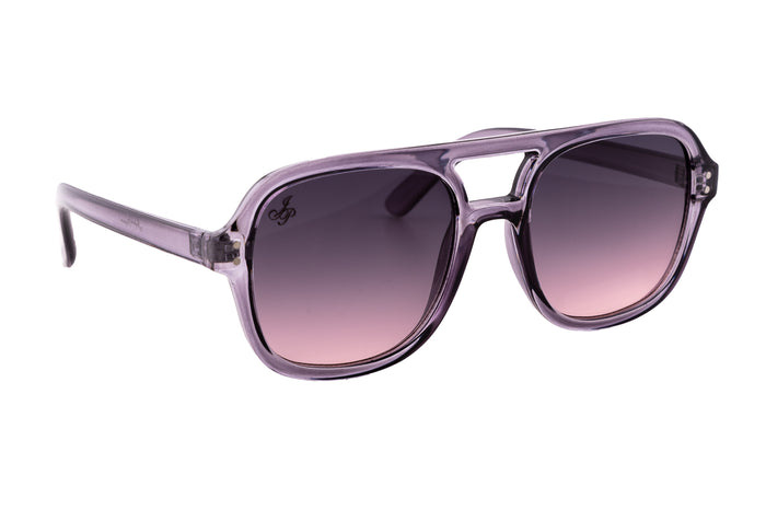 PURPLE AVIATOR FRAMES WITH PURPLE GRAD LENSES