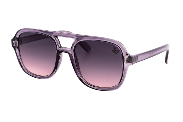 PURPLE AVIATOR FRAMES WITH PURPLE GRAD LENSES