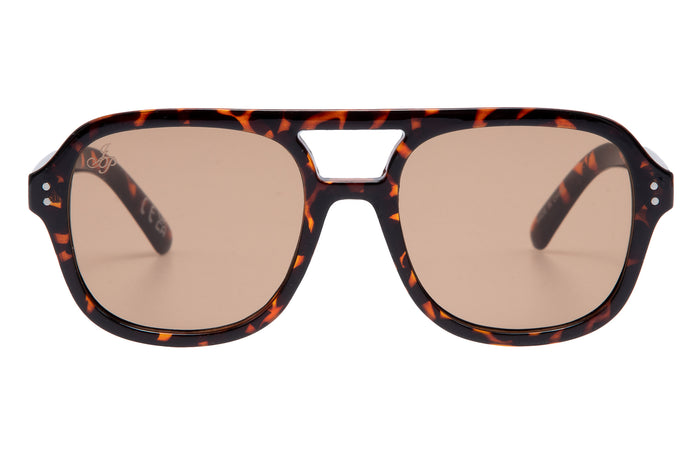 BROWN TORT AVIATOR FRAMES WITH BROWN LENSES