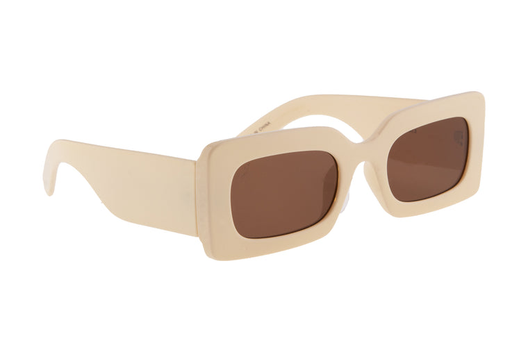 CHUNKY CREAM FRAME WITH BROWN LENSES