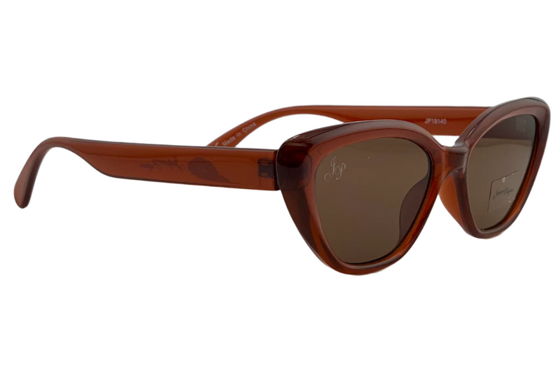 BROWN CAT EYE FRAME WITH BROWN LENSES