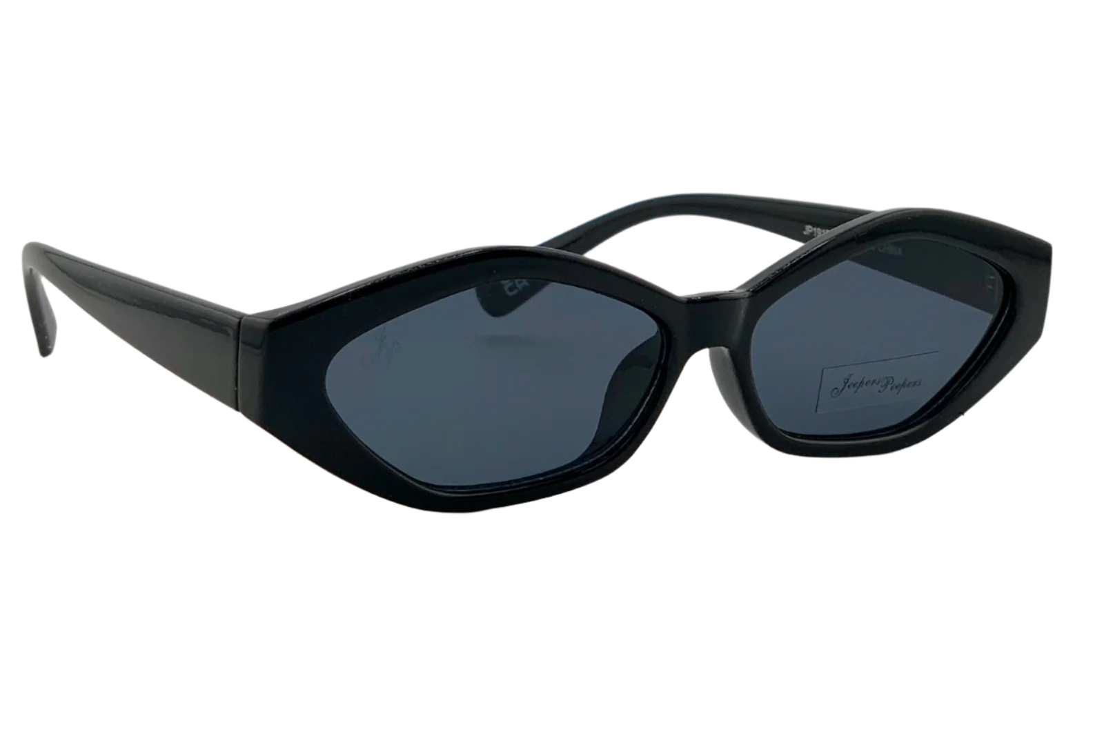 BLACK OVAL FRAME WITH GREY LENSES