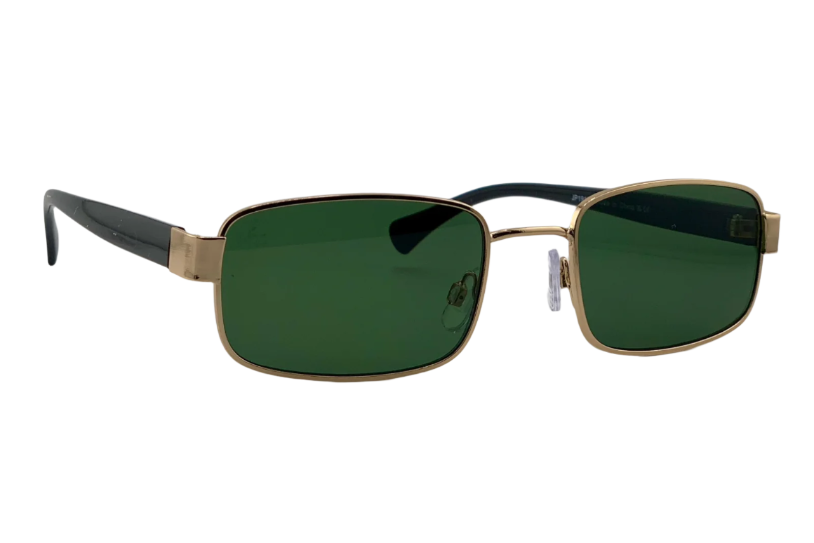 GOLD RECTANGLE FRAME WITH GREEN LENSES