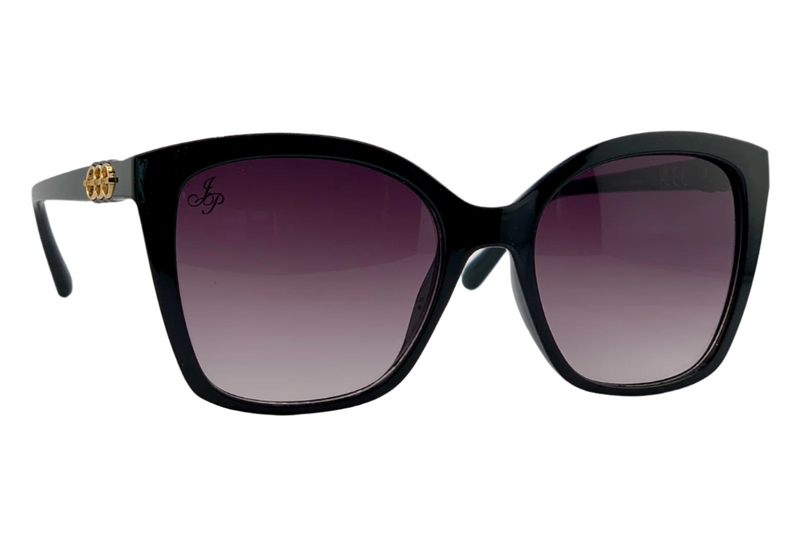BLACK SQUARE FRAME WITH PURPLE LENSES
