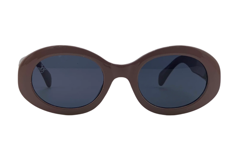 PINK ROUND FRAME WITH GREY LENSES