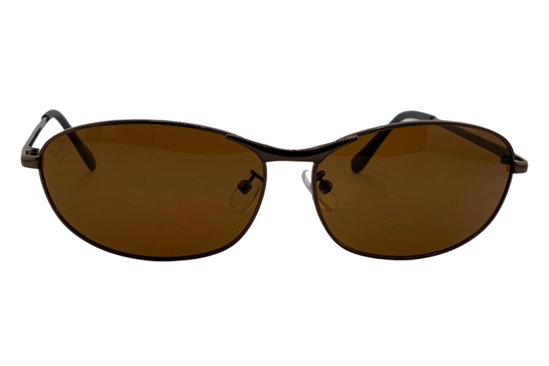 BROWN VISOR FRAME WITH BROWN LENSES