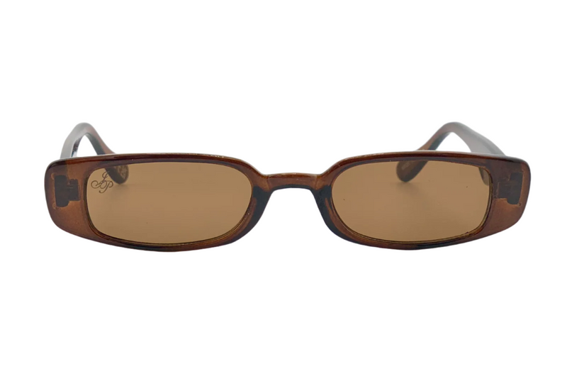 BROWN RECTANGLE FRAME WITH BROWN LENSES