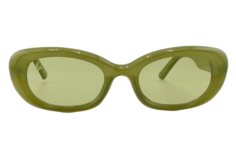 GREEN OVAL FRAME WITH GREEN LENSES