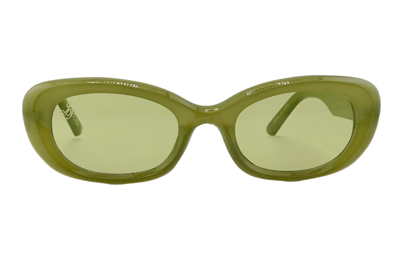 GREEN OVAL FRAME WITH GREEN LENSES