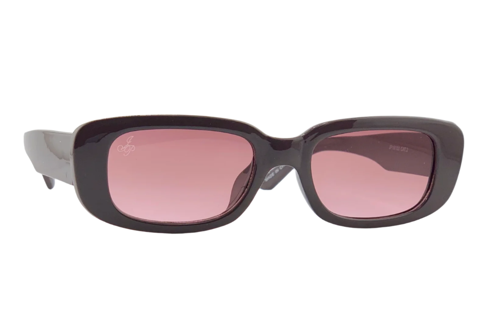 PALE PURPLE RECTANGLE FRAME WITH PINK LENSES
