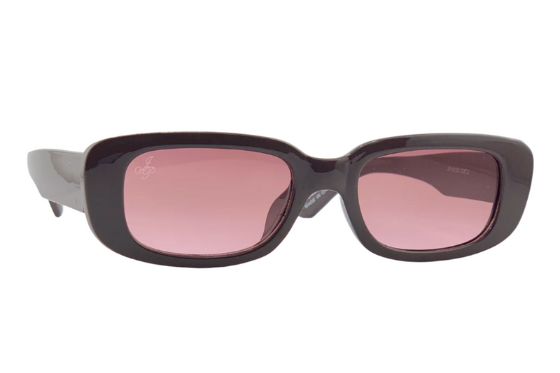 PALE PURPLE RECTANGLE FRAME WITH PINK LENSES