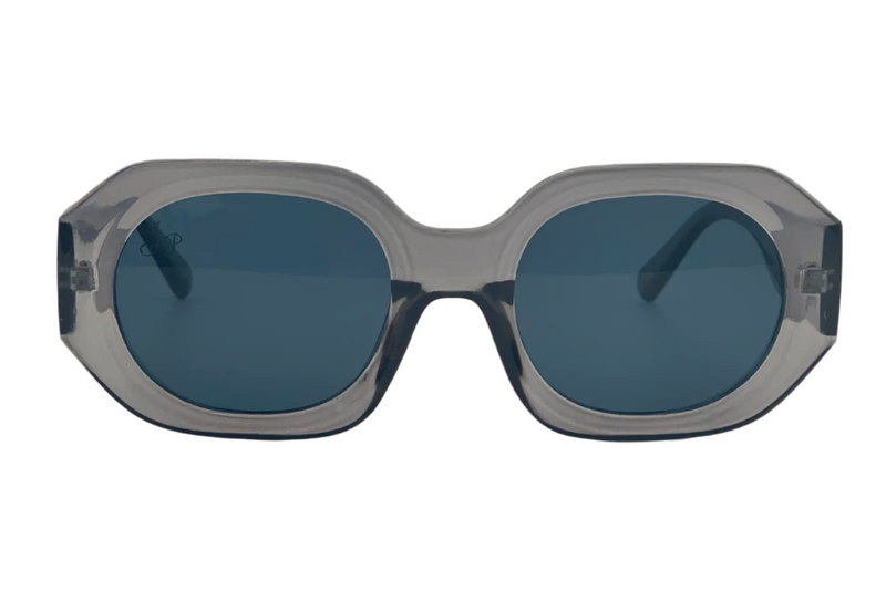 LIGHT GREY HEXAGON FRAME WITH GREY LENSES