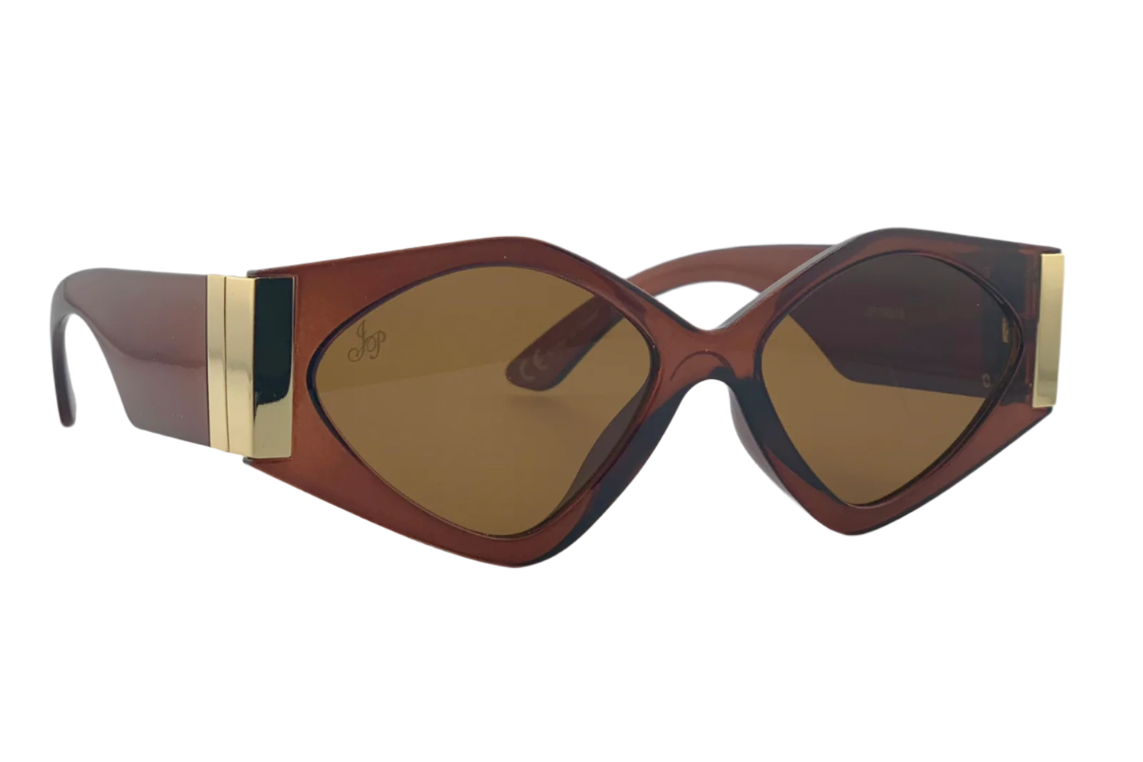 BROWN CAT EYE FRAME WITH BROWN LENSES