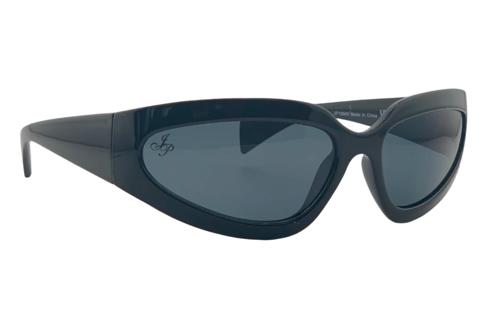 BLACK VISOR FRAME WITH BLACK LENSES