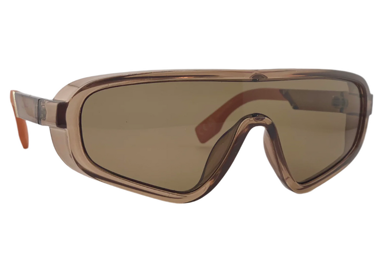 BROWN VISOR FRAME WITH BROWN LENSES