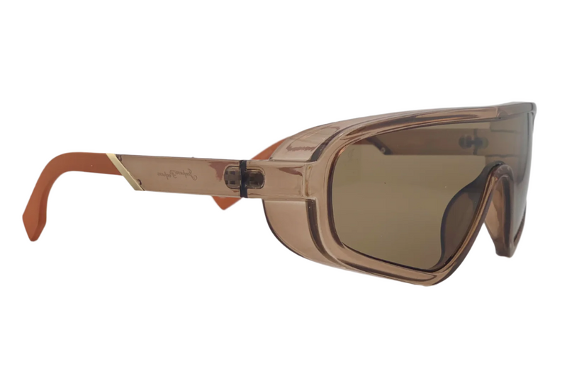 BROWN VISOR FRAME WITH BROWN LENSES