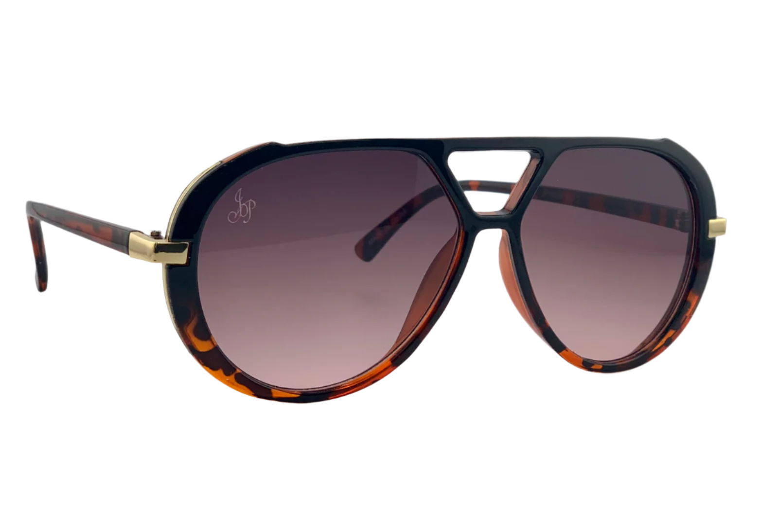 TORT/BLACK ROUND FRAME WITH PURPLE LENSES