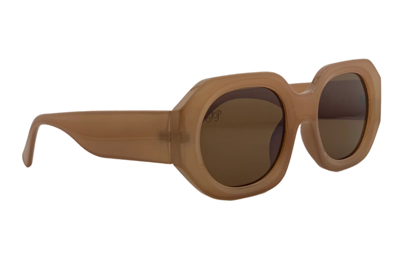 BROWN ROUND FRAME WITH BROWN LENSES