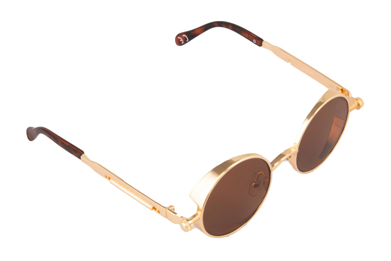 GOLD ROUND FRAME WITH SIDE CAPS