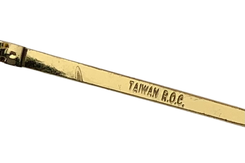 GOLD METAL VISOR FRAME WITH SMOKE LENSES