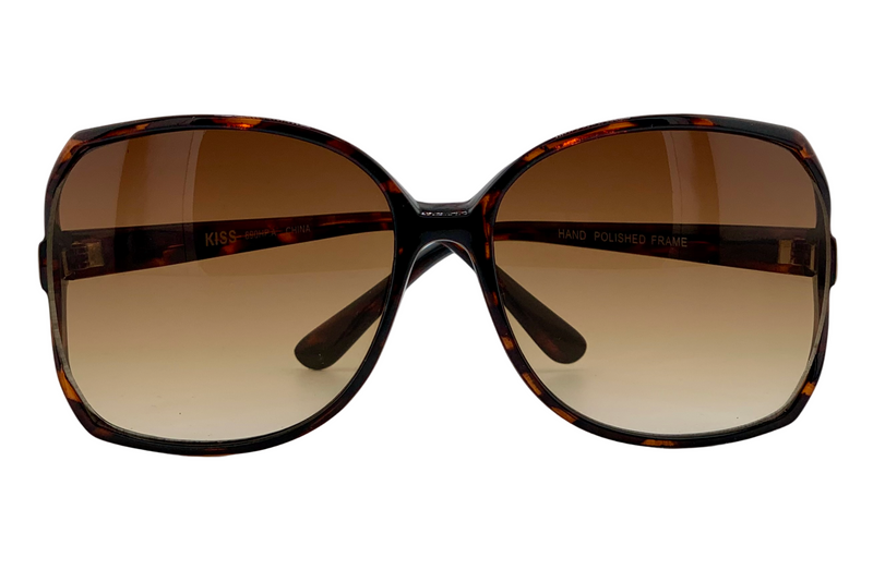 TORT OVERSIZED ROUND FRAME WITH BROWN GRAD LENSES