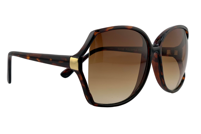 TORT OVERSIZED ROUND FRAME WITH BROWN GRAD LENSES