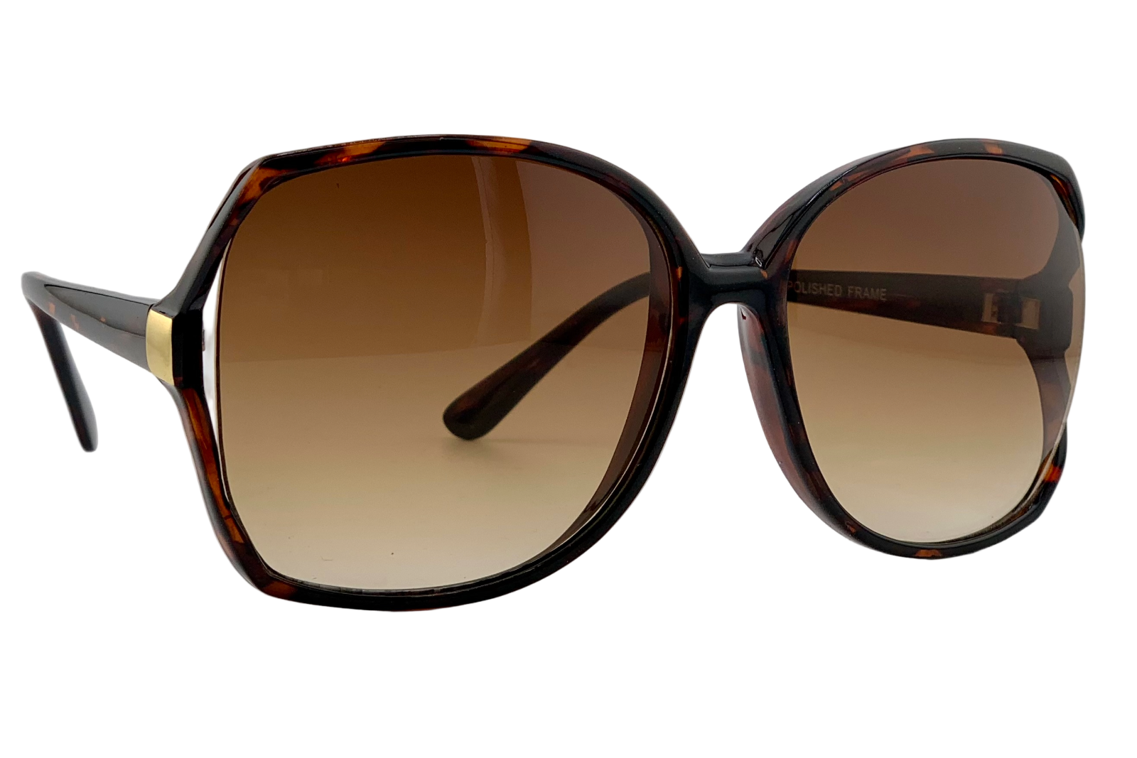 TORT OVERSIZED ROUND FRAME WITH BROWN GRAD LENSES