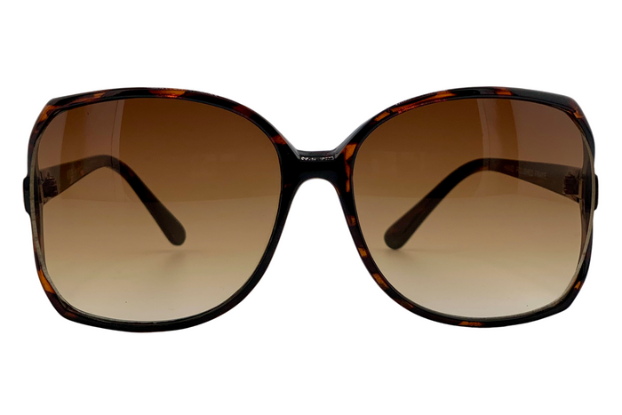 TORT OVERSIZED ROUND FRAME WITH BROWN GRAD LENSES