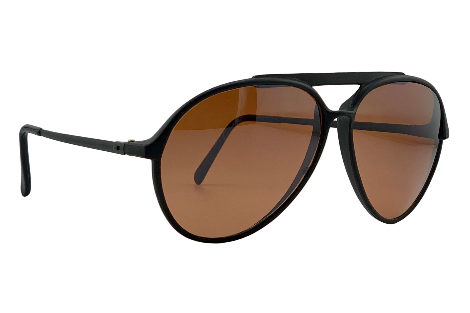 BLACK AVIATOR WITH BROWN LENS