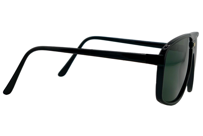 BLACK/GOLD SQUARE FRAME WITH GREEN LENSES
