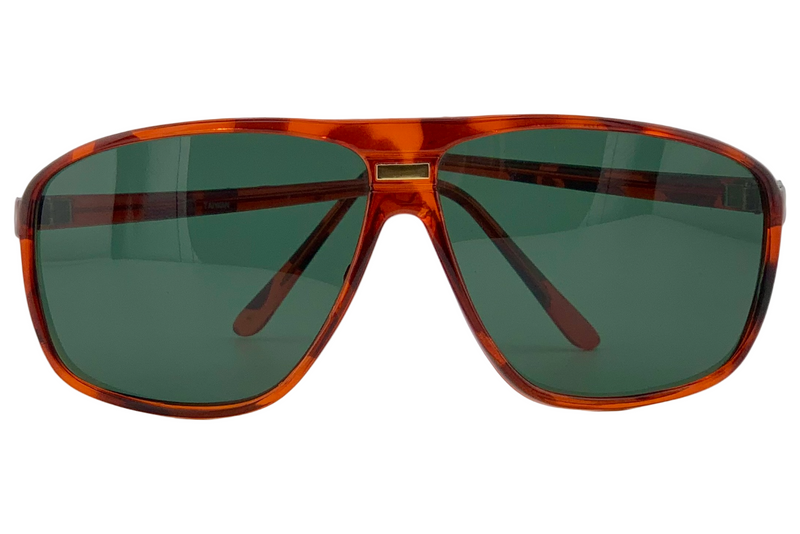 TORT/GOLD SQUARE FRAME WITH GREEN LENSES