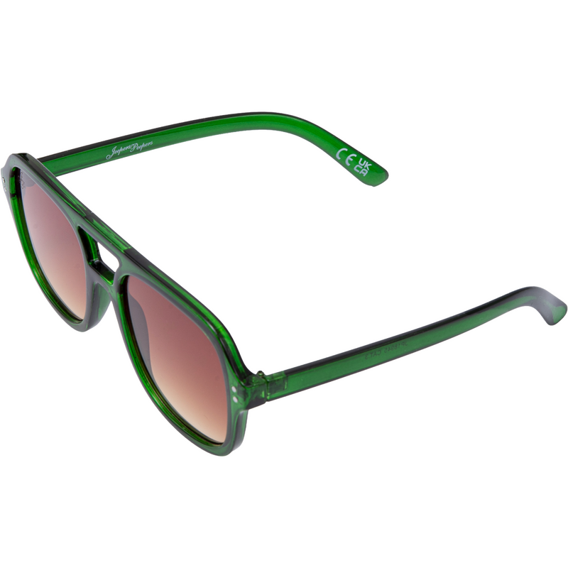 GREEN AVIATOR FRAME WITH BROWN LENSES