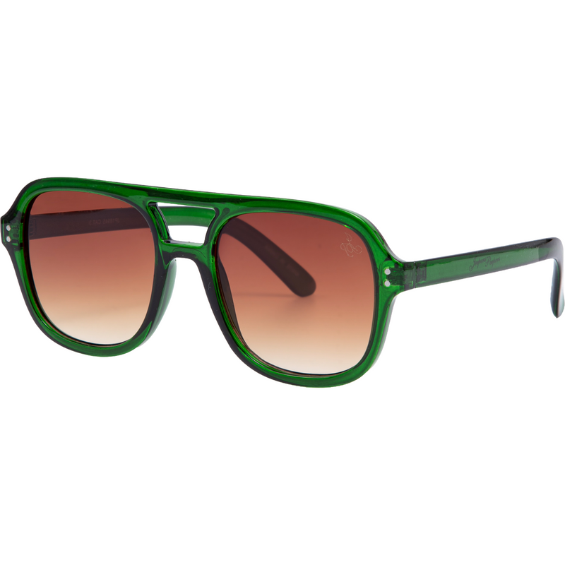 GREEN AVIATOR FRAME WITH BROWN LENSES