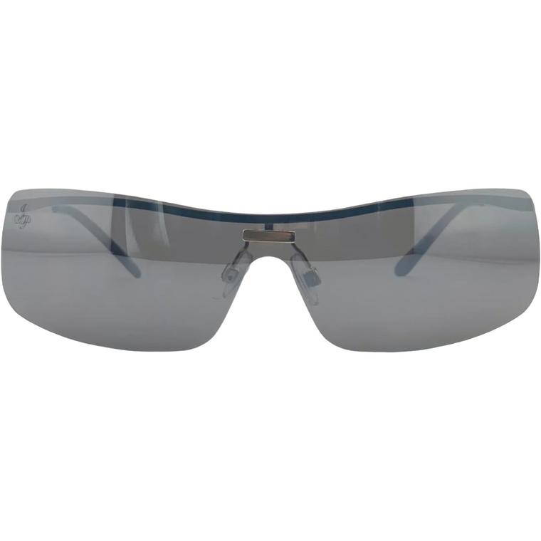 GOLD VISOR FRAME WITH SILVER LENSES