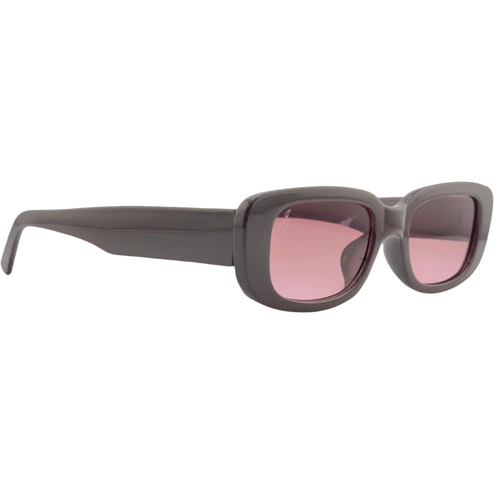 PURPLE RECTANGLE FRAME WITH PINK LENSES